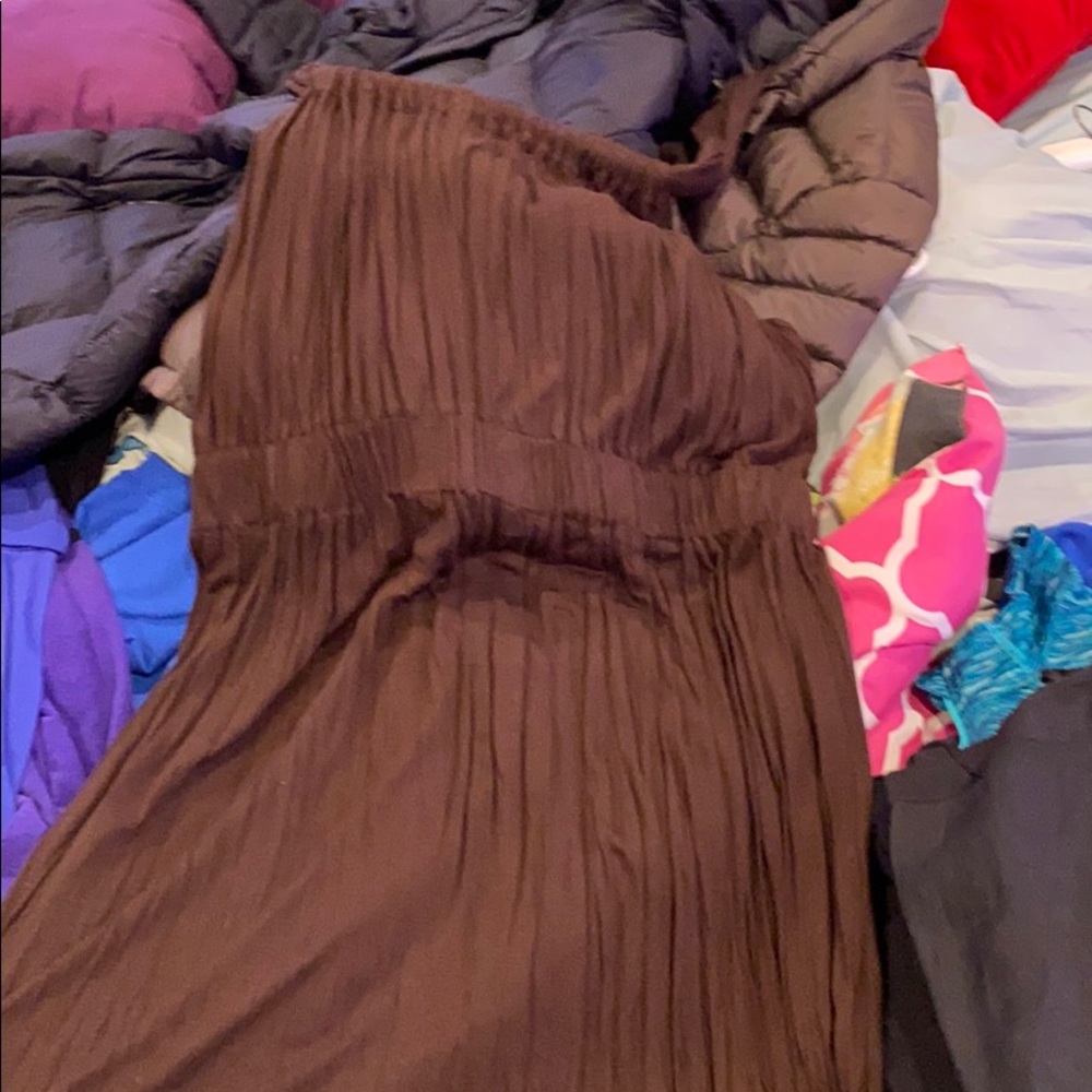 Brown sleeveless Dress